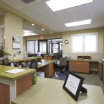 Interior office reception desk