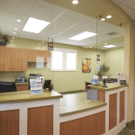 Interior office reception desk